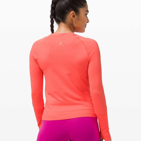 EUC Lululemon Swiftly Tech Long Sleeve 2.0 *Race Length Sunset Size 2 - Picture 2 of 3